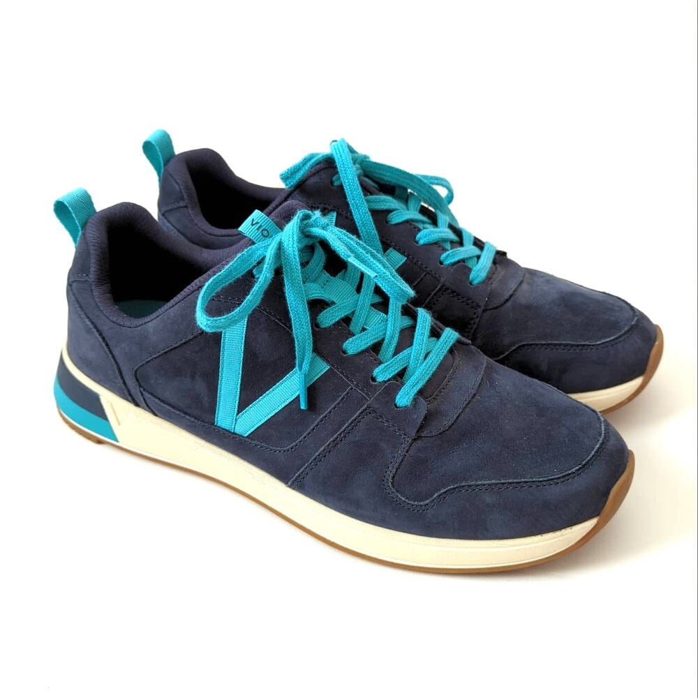 Vionic Womens Sneakers Rechelle Navy‎ Blue Nubuck Suede Shoes Size 10 US